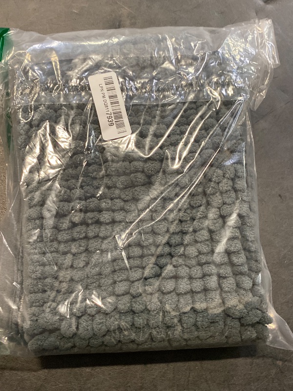 Photo 1 of SUBRTEX Bathroom Rugs Chenille Bath Rug Soft Short Plush Bath Mat Soft Shower Mat Water Absorbent Shower Mat Quick Dry Machine Washable(Gray,16" x 24")