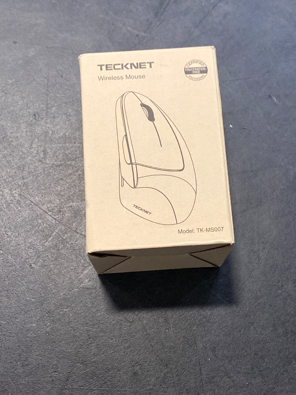 Photo 1 of TECKNET Ergonomic Mouse, Wireless Bluetooth Vertical Mouse, 4800 DPI Optical Tracking, 6 Adjustable DPI, Quiet Clicks, 2.4GHz with USB A Receiver, 6 Buttons, Wide Compatibility - Black