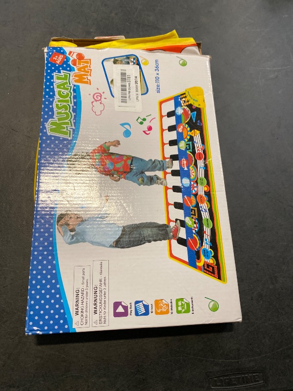 Photo 1 of RenFox Baby Piano Mat with 25 Music Sounds, Kids Musical Playmat, Early Education Development Birthday Gift Music Toy for 1 2 3 Year Girls Boys, Piano Keyboard Touch Play Blanket for Child Toddlers