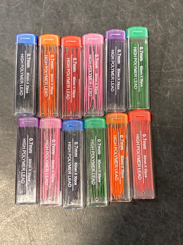 Photo 1 of JOVITEC Color Pencil Lead Refills 0.7 mm Mechanical Lead Pencil Refills for Home Offices, 0.7 mm Hb, 6 Color Set(360)