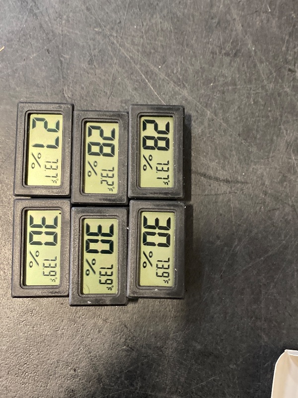 Photo 1 of 6-Pack Mini Hygrometer Indoor Humidity Meter, Mini Digital Thermometer Humidity Gauge Meter, Indoor Thermometer Hygrometer Monitor Fahrenheit (?) for Reptile Thermostat, Jars Reptile, Fridge