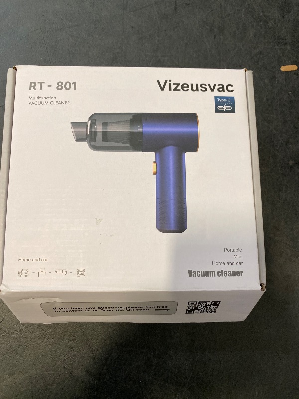 Photo 1 of Vizeusvac Handheld Car Vacuum Portable Cordless,18000PA High Power Vacuum Cleaner with Brushless Motor,7 in 1 Mini Hand Held Vacuum Rechargeable AirDuster/Blower for Car,Home,Office,Pet