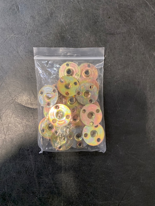 Photo 1 of Hordion 12Pcs 5/16"-18 Carbon Steel T Nuts, Round Base Plate Nut, Furniture Hardware Flange Insert Female Thread