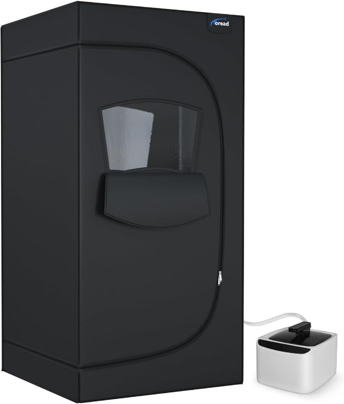Photo 1 of TOREAD Portable Steam Sauna Box for Home?Indoor Full Size Foldable Sauna Tent Thicken 600D Canvas?Personal Sauna with 2.6L 1000W Steam Pot Remote Control