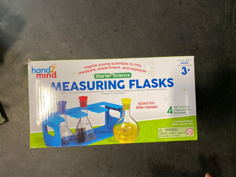 Photo 1 of Hand2Mind Starter Science Measuring Flask Set - Plastic Beakers, Measuring Toys, Kids Chemistry Set, Educational Science Kits, Classroom Science Supplies