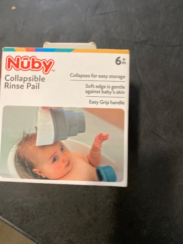 Photo 1 of Nuby Collapsible Rinse Pail for Baby Bath Time - Collapsible Bucket with Easy Grip Handle to Rinse Baby Shampoo and Soap - Baby Essentials