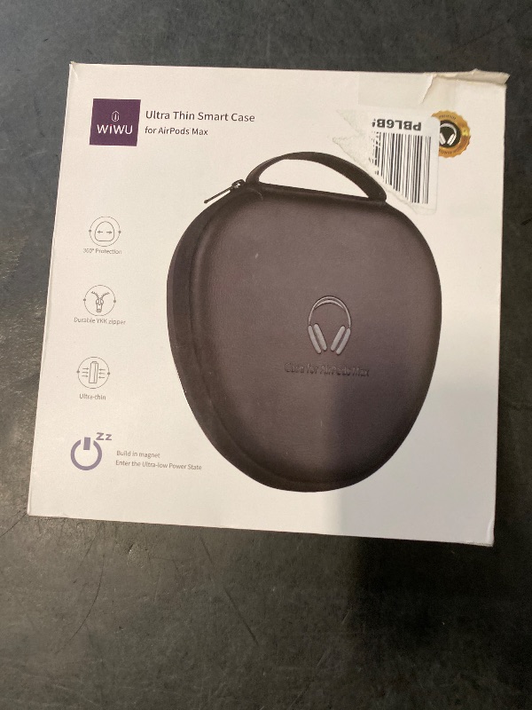 Photo 1 of for Apple AirPods Max Case Accessory: WIWU AirPod Max Case with Sleep Mode | Airpod Max Accessories for Apple Headphones | Ultra-Slim Travel Carrying Case | Portable Storage Bag | Black