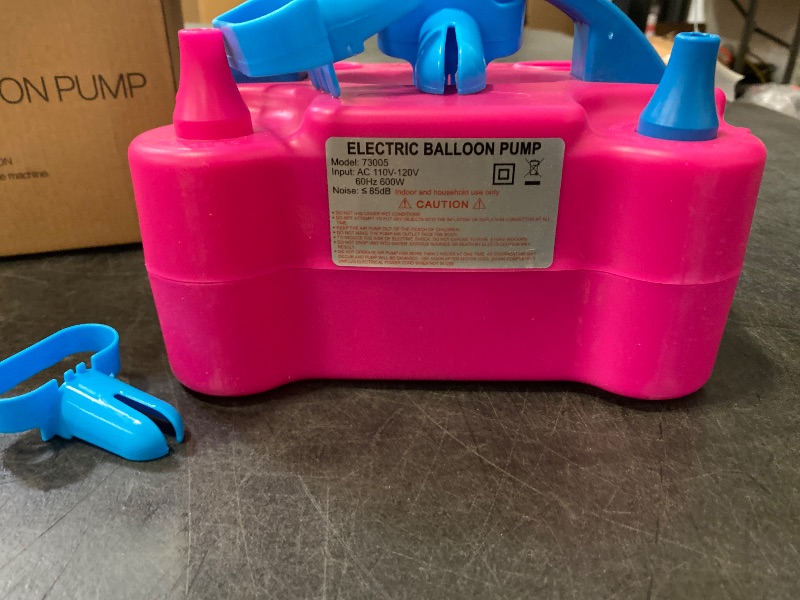 Photo 1 of 600W CE ETL Inflatable Balloon Pump Birthday Decoration Portable Electric Balloon inflator, Rose Red