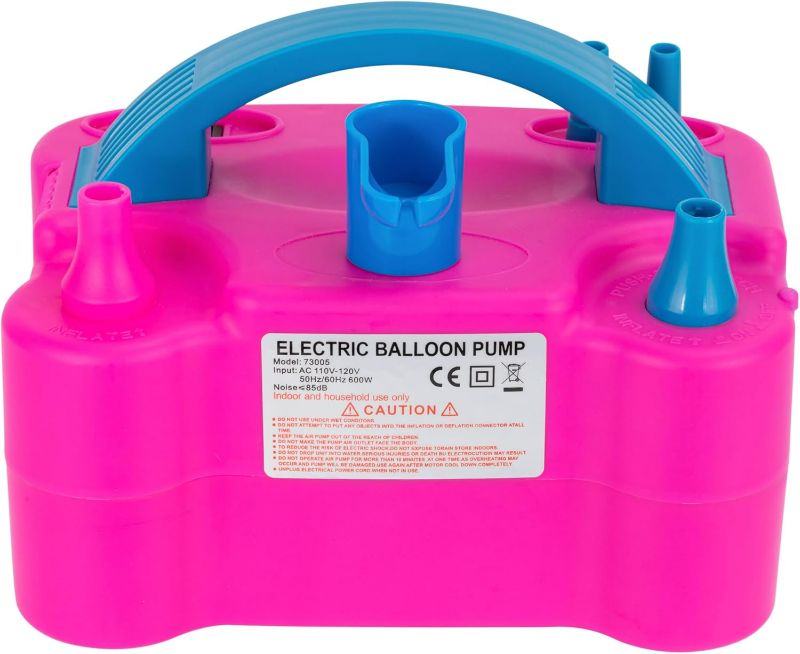 Photo 1 of 600W CE ETL Inflatable Balloon Pump Birthday Decoration Portable Electric Balloon inflator, Rose Red