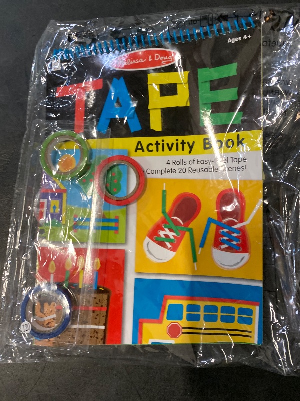 Photo 1 of Melissa & Doug Tape Activity Book: 4 Rolls of Easy-Tear Tape and 20 Reusable Scenes