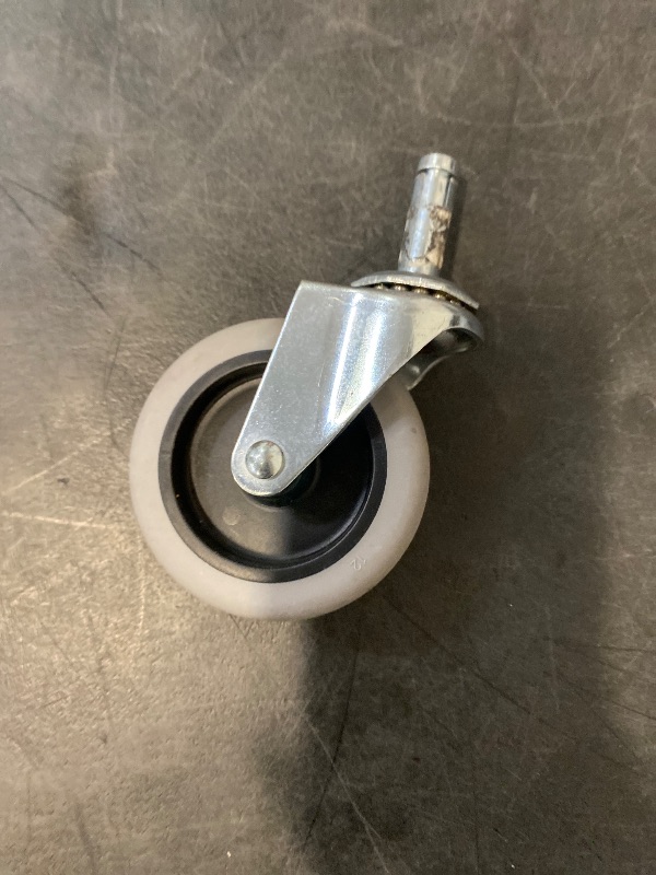 Photo 1 of Shepherd Hardware 9807 3-Inch Swivel Stem Caster, Rubber Wheel, 7/16-Inch Stem Diameter, 175-lb Load Capacity