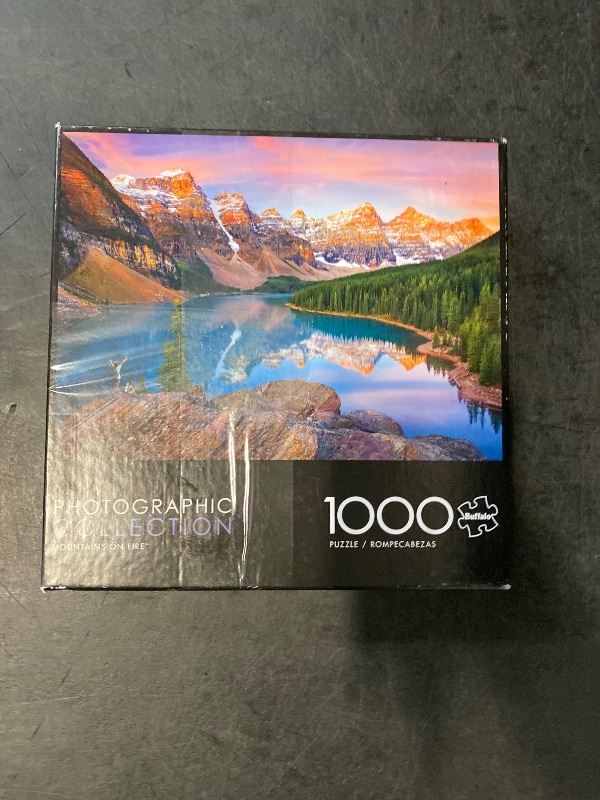 Photo 1 of Buffalo Games - Mountains On Fire - 1000 Piece Jigsaw Puzzle Multicolor, 26.75"L X 19.75"W