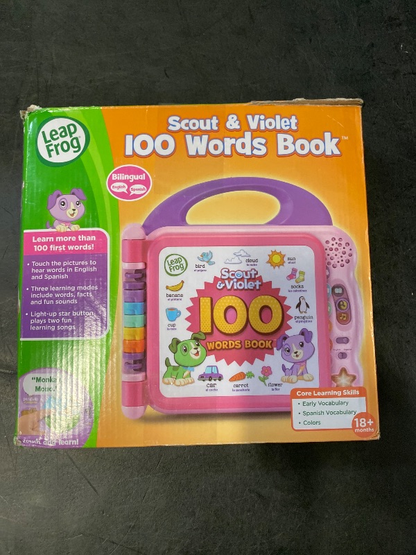 Photo 1 of LeapFrog Scout and Violet 100 Words Book, Purple