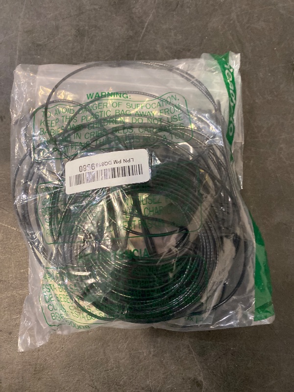 Photo 1 of Brightown String Lights Hanging Kit for Outdoor, Includes 100Ft Stainless Steel(304) Suspension Rope Cable in Black Vinyl-Coated, Turnbuckle, Thimble, Hooks. Heavy Duty and Easy to Install