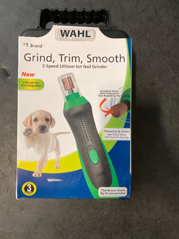 Photo 1 of Wahl Lithium Ion Rechargeable Dog Nail Grinder with Concave Rounding Tip and Nail Guard for Increased Safety and Precise Nail Grinding, 3 Hour Run Time - 5975