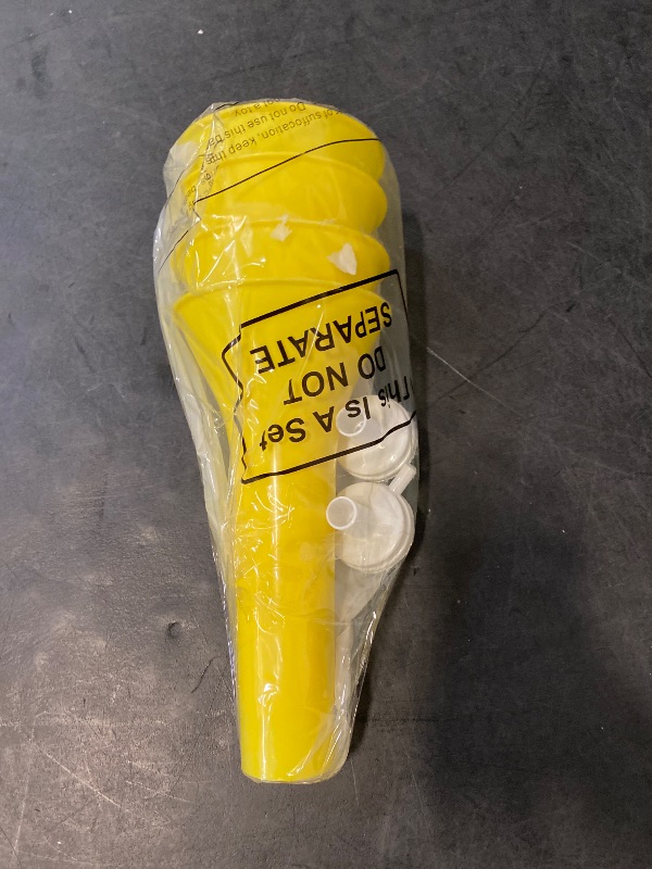 Photo 1 of Sosation 4 Pieces Collapsible Stadium Horn 24 Inch Vuvuzela Plastic Trumpet Horn Blow Noisemakers for Sporting Events Graduation Games School Sports Party Supplies Favors Accessories(Yellow)