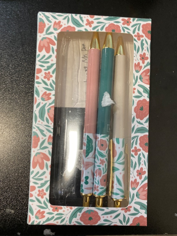 Photo 1 of Mr. Pen- Luxury Floral Pen Set, 3 pcs, Black Ink Ballpoint Pens, Floral Pen, Fancy Pens for Women, Cute Pens for Journaling, Mother's Day Gift