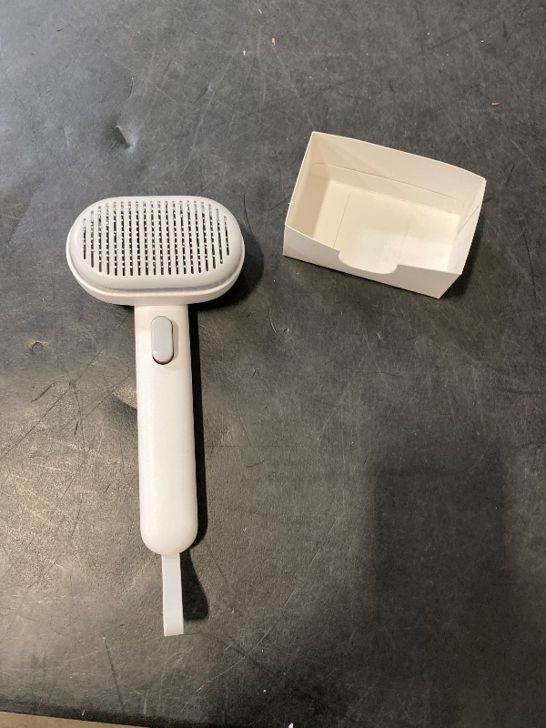 Photo 1 of aumuca Cat Brush for Shedding, Cat Brushes for Indoor Cats, Cat Brush for Long or Short Haired Cats, Cat Hair Brush Cat Grooming Deshedding Brush for Dog Kitten Horse Massage Removes Loose Fur, White