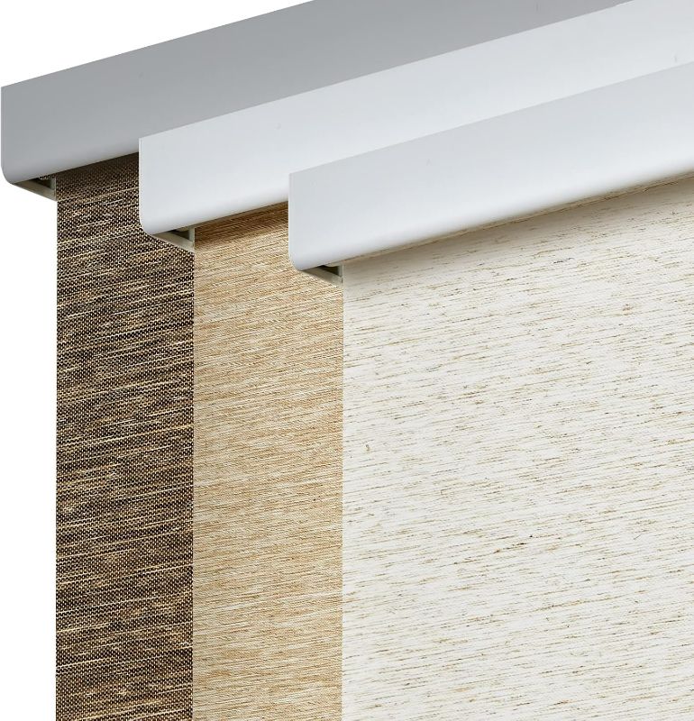 Photo 1 of Persilux Free-Stop Cordless Roller Blinds Light Filtering Roller Shades for Windows (Cream 27" W x 72" H) Natural Woven Fabric Thermal Insulation Roller Window Blinds for Windows, Home, Living Room