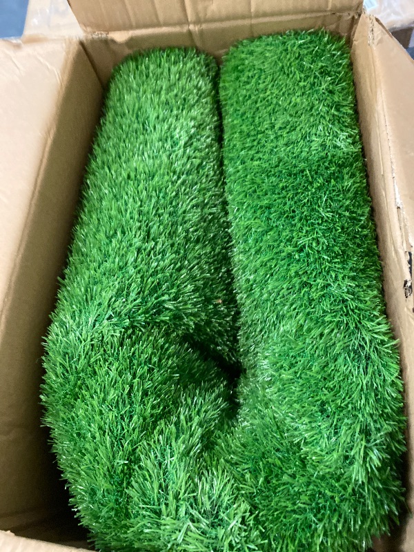 Photo 1 of Artificial Turf Grass Lawn 5 FT x8 FT, Realistic Synthetic Mat, Indoor Outdoor Garden Landscape for Pets,Fake Faux Rug with Drainage Holes