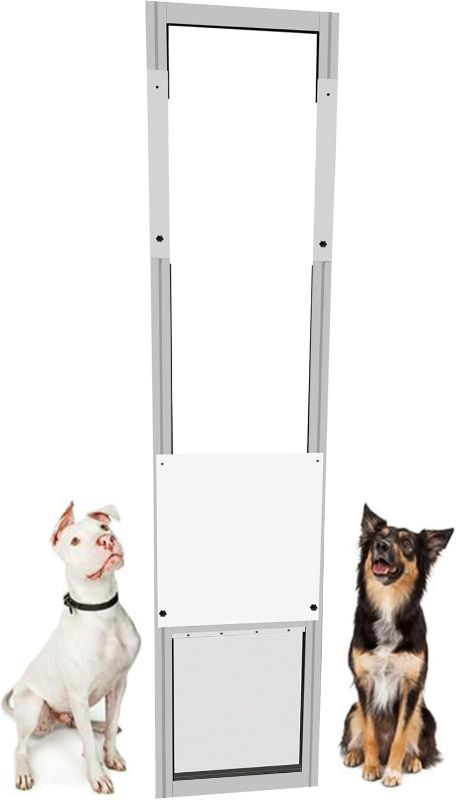 Photo 1 of 
Sliding Glass Dog Door for Rentals and Apartments,No Cutting Easy to Install Aluminum Patio Pets Door with Lockable Panel Can Slide Up and Down Adjustable Height 6.27 to 7.18FT

