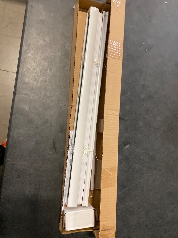 Photo 1 of LOTUS & WINDOWARE 1" Premium Vinyl Blind, Room Darkening, Cordless, 23" Wide x 36" Long, White - Horizontal Window Blinds for Interior, Door Blinds - Camper Blinds, 1" Slat Size