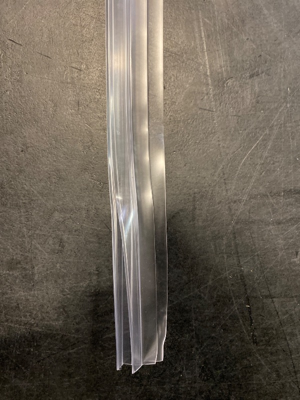 Photo 1 of 1-Pack Shower Door Bottom Seal POZIA-39 Long,3/8"(10mm) Thick Frameless Glass Shower Door Seal Strip Clear Vinyl Durable Stop Shower Leaks and Create a Water Barrier Ultra Clear