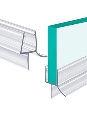 Photo 1 of 1-Pack Shower Door Bottom Seal POZIA-39 Long,3/8"(10mm) Thick Frameless Glass Shower Door Seal Strip Clear Vinyl Durable Stop Shower Leaks and Create a Water Barrier Ultra Clear