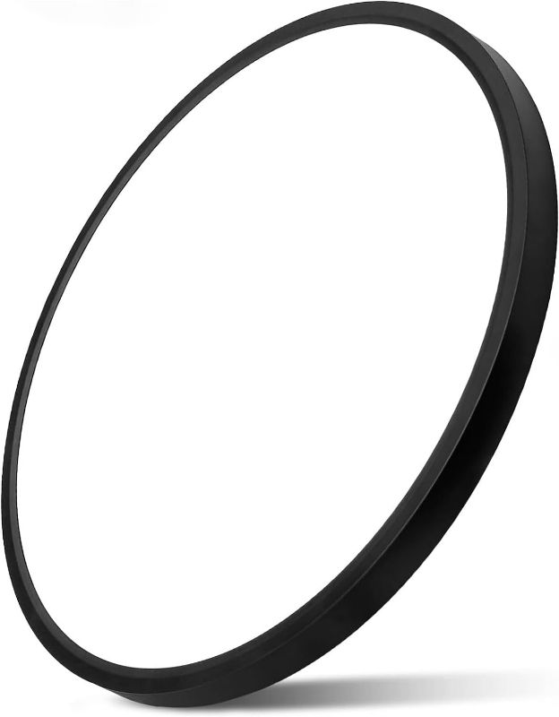 Photo 1 of 20 Inch Large LED Flush Mount Ceiling Light, 40W, 4350LM, 3000K/4000K/6000K CCT Selectable, Black Round Flat Panel Light, Fits for Hallway, Kitchen, Bedroom, Laundry Room