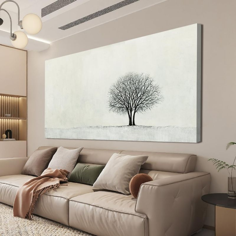Photo 1 of Canvas Wall Art Decor Wall Art Pictures for Living Room Canvas Modern Art Wall Decor Black and White Wall Art Decor Minimalist Tree Wall Art Prints Art Work for Home Office Wall Decor 24" X 48"