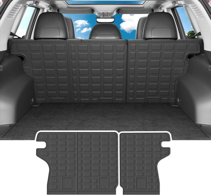 Photo 1 of powoq Backrest Mat Compatible with 2017-2025 Jeep Compass TPE Rear Trunk Mat Back Seat Protector Replacement for 2017-2019 2020 2021 2022 2023 2024 2025 Jeep Compass Accessories (Rear Backrest Mat)