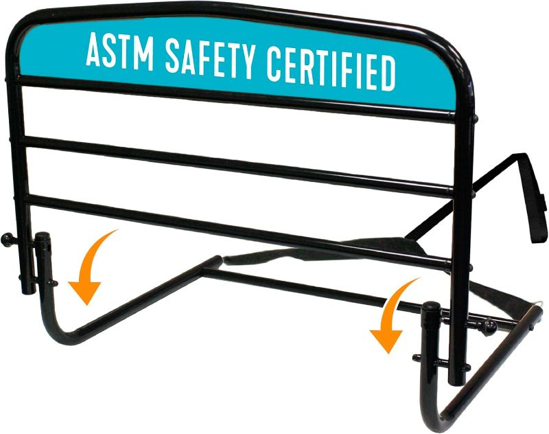Photo 1 of Stander 30 inch Safety Bed Rail, Folding Guardrail for Adults, Seniors, and Elderly, Bedside Stand Assist Bar, Fits King, Queen, Full, and Twin Beds, ASTM Safety Approved Bedrail