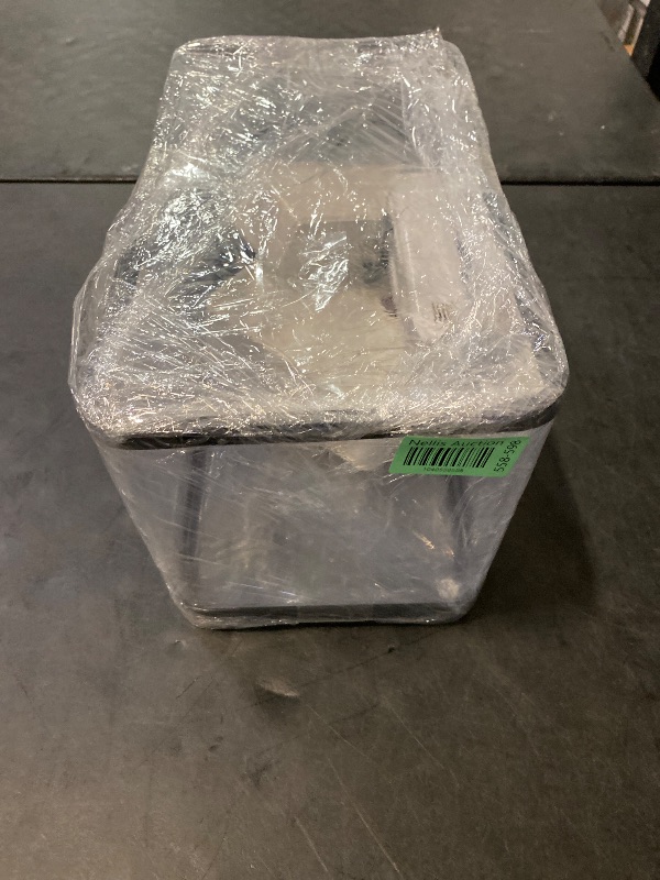Photo 1 of Turtle Tank Turtle Habitat Accessories Tortoises Case Box Hideout Bottom Drainage Turtle Terrarium Tortoise Enclosure Starter, Large Black