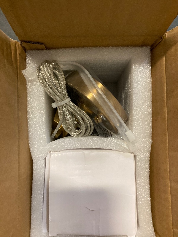 Photo 1 of KOKAiZeeKi 1-Light Diamond Crystal Pendant Light, Mini Ceiling Hanging Light in Gold Brushed Brass Finish Prism Crystal Color Changing Led Hanging Light for Kitchen Island Bathroom Bedroom Bar