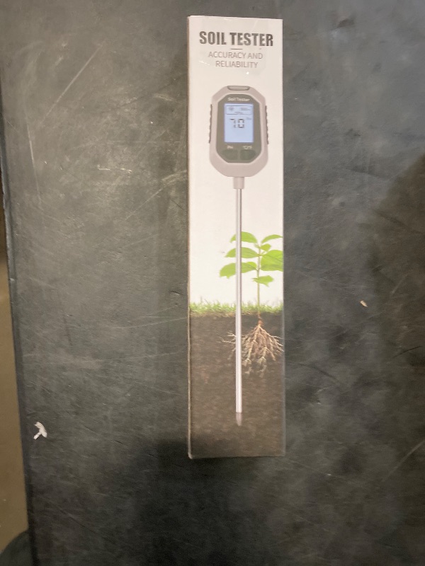 Photo 1 of 4-in-1 Soil Moisture Meter Digital Plant Temperature/Soil Moisture/PH Meter/Sunlight Intensity Backlight LCD Display Soil Test Meter for Gardening, Farming and Outdoor Plants
