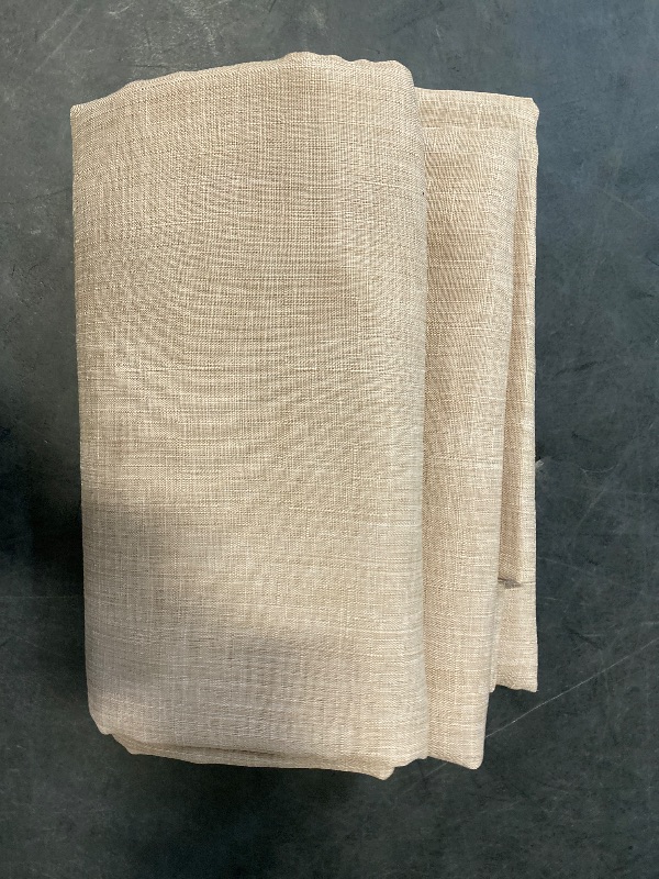 Photo 1 of Fitable Nature Faux Linen Tablecloths Rectangle 60 x 84 Inch - 2 Pack Neutral Table Clothes for 4-6 Foot Tables, Wrinkle-Proof Faux Burlap Table Cover for Dining, Farmhouse, Outdoor Picnic, Camping