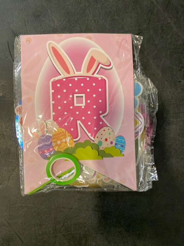 Photo 1 of Easter Day Banner,Easter Egg Banner,Easter Party Decorations for Girls,Boys,Kids,Home,Classroom,Baby Showers,1st Birthday (Easter Day)
