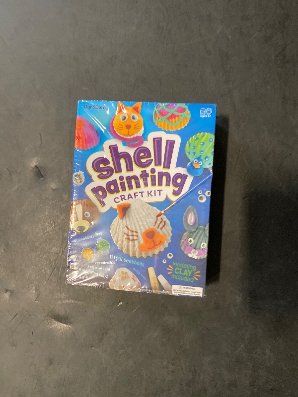 Photo 1 of Dan&Darci Kids Sea Shell Painting Kit - Arts & Crafts Gifts for Boys and Girls - Craft Activities Kits - Creative Art Activity Gift Toys for Age 6, 7, 8, 9, 10, 11 & 12 Year Old 8-12