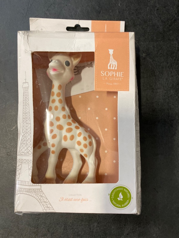 Photo 1 of Sophie la girafe | Handcrafted for 60 Years in France | 100% Natural Rubber | Designed for Teething Babies | Awaken All 5 Senses | Easy to Clean | Pack of 1