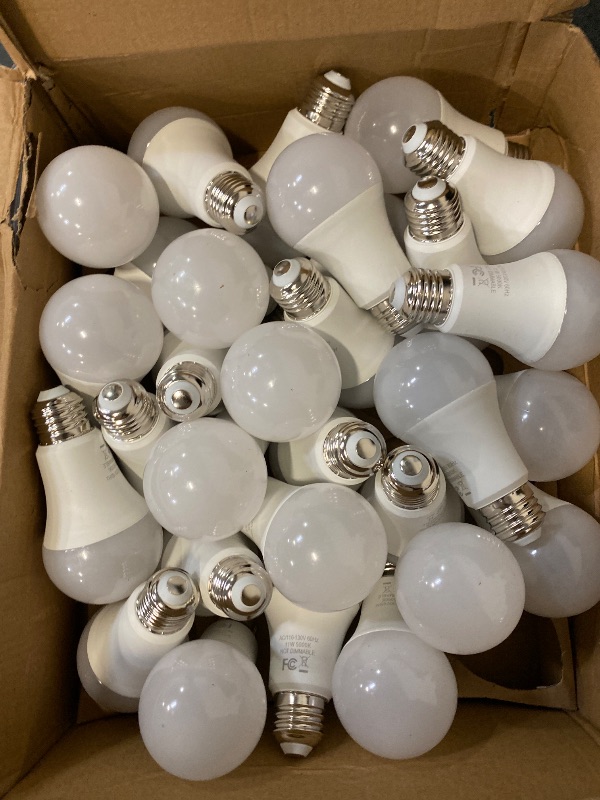 Photo 1 of Yochoice A19 LED Light Bulbs, 100 Watt Equivalent LED Bulbs, Daylight White 5000K, 1100Lumens, E26 Base, Non-Dimmable, 11W Bright White LED Bulbs for Living Room Bedroom Home Office, 30-Pack