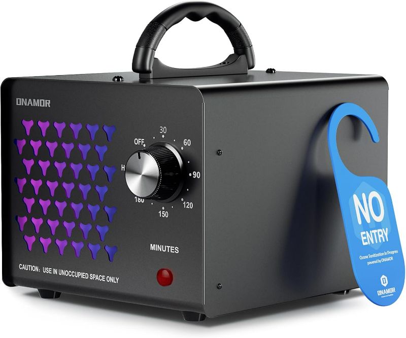 Photo 1 of ONAMOR Ozone Generator Odor Eliminator 70000mg, High Capacity Ozone Machine Odor Removal Up to 6000 Sq.Ft, Ionizer Ozonator for Smoke, Car, Basement And Pet Room, Black