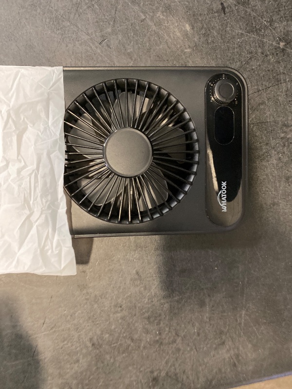 Photo 1 of WHATOOK Small Desk Fan Personal Fans: 2000mah 10 Hours Battery Office Quiet Mini Desktop Fan Portable Rechargeable Travel Essentials