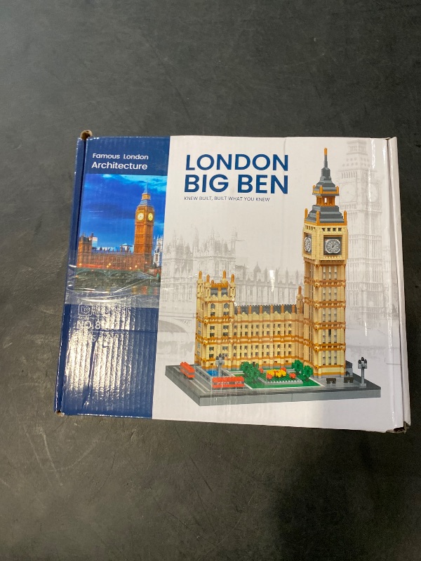 Photo 1 of alltogetho London Big Ben Famous Architecture Micro Mini Building Blocks Crafted Replica, Leisure and Entertainment Toys Adult Construction Bricks Decoration