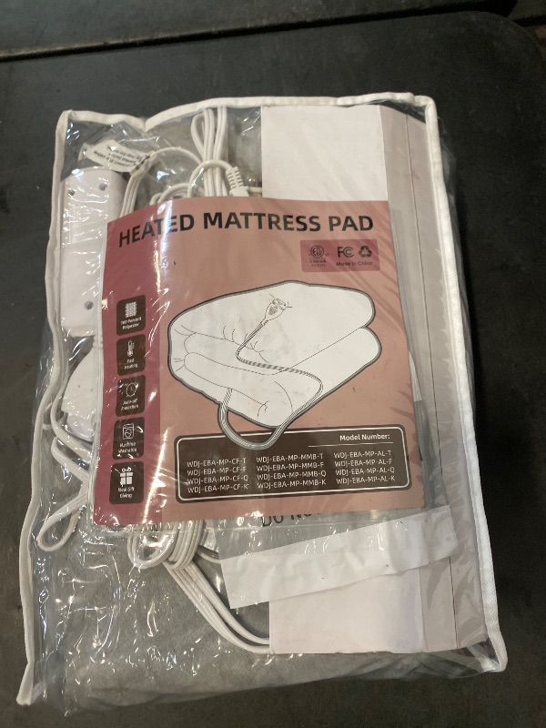 Photo 1 of Electric Heated Mattress Pad 60" * 80" Queen Size, Dual Control 4 Heating Levels & 10 Hours Auto Off, Soft Lightweight Sherpa Coral Fleece Bedspread - Gray