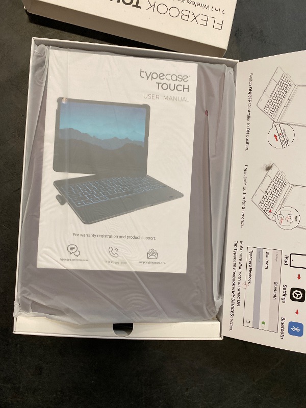 Photo 1 of typecase Touch Keyboard Case with Trackpad for iPad Air 11-inch (M3 2025 / M2 2024): 360°Rotatable - 11 Colors Backlight - Wireless Keyboard with Pencil Holder for iPad Air 5th & 4th Gen,Purple