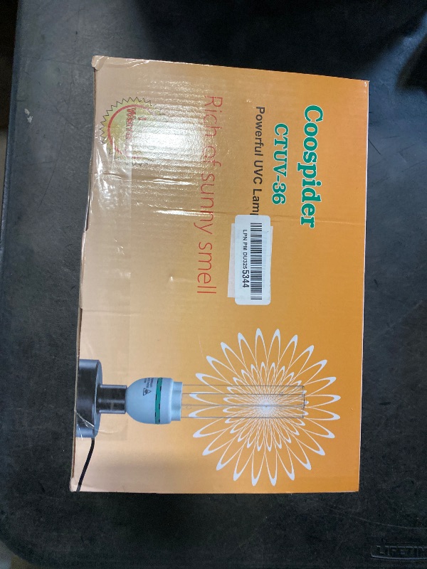 Photo 1 of 36Watts UV Sanitizer Lamp with Remote Control Powerful UVC Light with E26 Base for Basement/Bedroom/Kitchen/Office/Storehouse/Car, 3-Gear Timer 110V Ozone Free