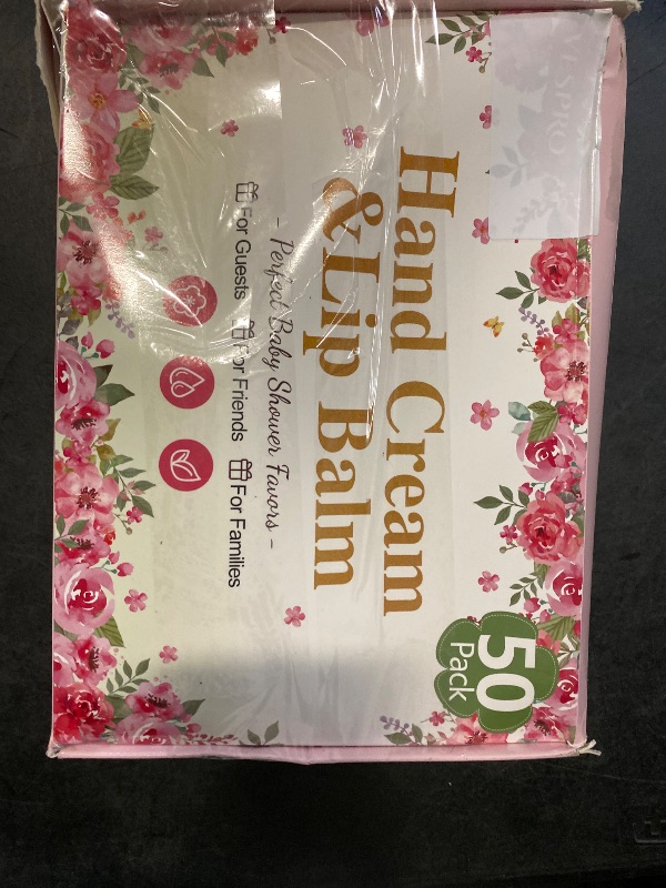 Photo 1 of 50 Pack Hand Cream Bulk and Lip Balm Bulk Gifts Sets, Baby Shower Favors and Bridal Shower Favors for Guests with Thank You Card and Organza Gift Bags, Thank You Gifts for Women (Oh Baby)