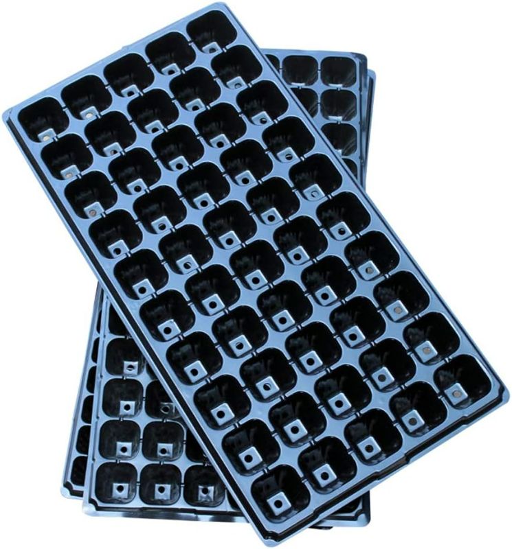 Photo 1 of Seedling Starter Trays Seed Starter Peat Pots Plant Flower Grow Starting Germination Kit Seeds Grow Box Case with Humidity Dome and Base,1000 Cells,5 Trays,200-Cell Per Tray