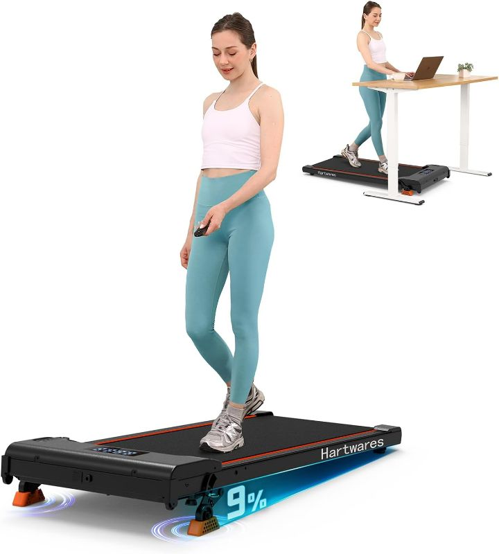 Photo 1 of Walking Pad Treadmill with Incline, Under Desk Treadmills for Home Office Small, 2.5HP Brushless Motorized, App Compatible, Portable Walking Pad with Remote Control, 265lb Capacity