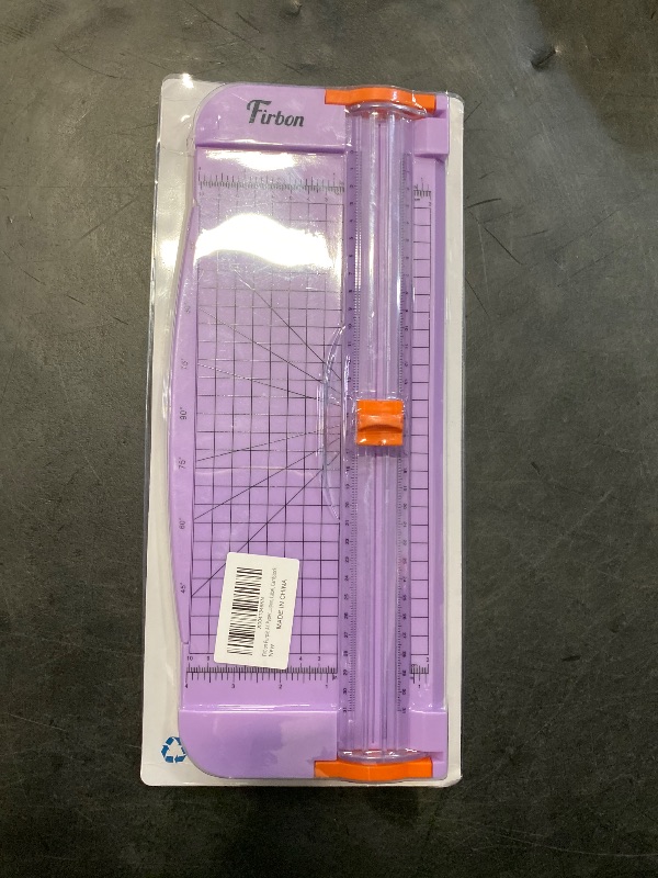 Photo 1 of Firbon Purple A4 Paper Cutter, 12 Inch Titanium Straight Paper Trimmer with Side Ruler for Scrapbooking Craft, Paper, Coupon, Label, Cardstock